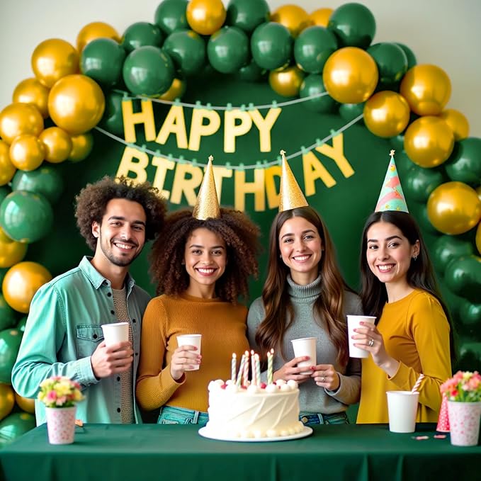 412Pcs Green and Gold Balloon Arch Kit, 18 12 10 5 Inch Different Size Latex - Image 5