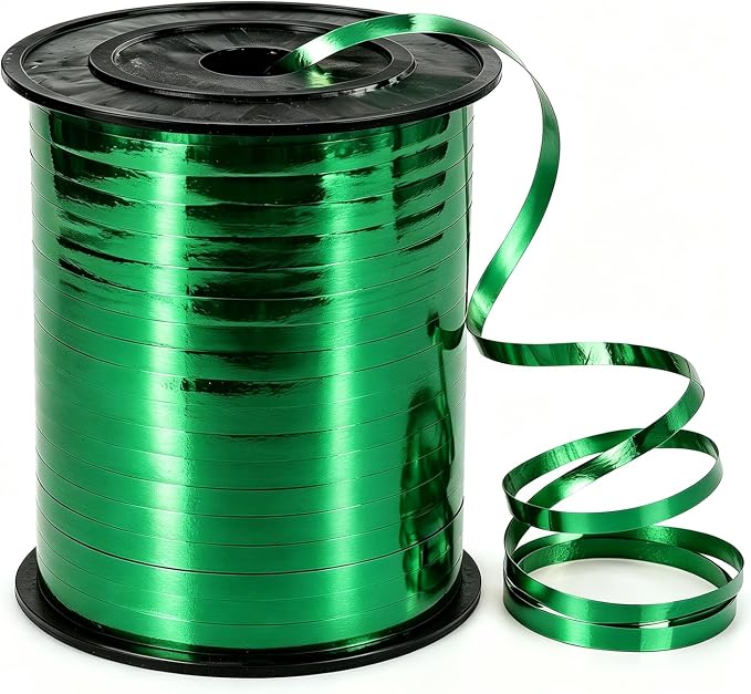 500 Yards Curling Ribbon, 1/5 Inch Shiny Green Ribbon, Balloon String, Party by YCDMLJC