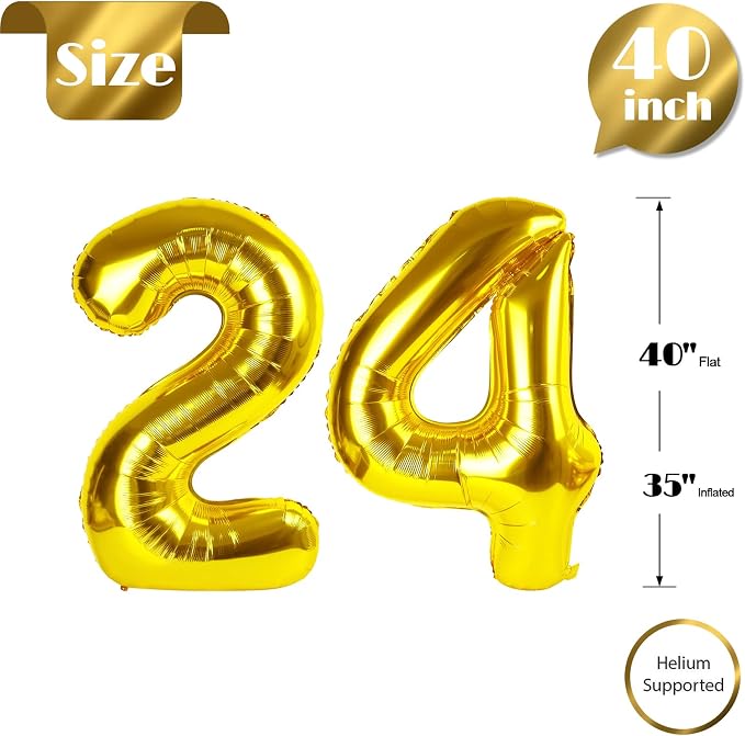 Gold 24 Balloon - Image 6