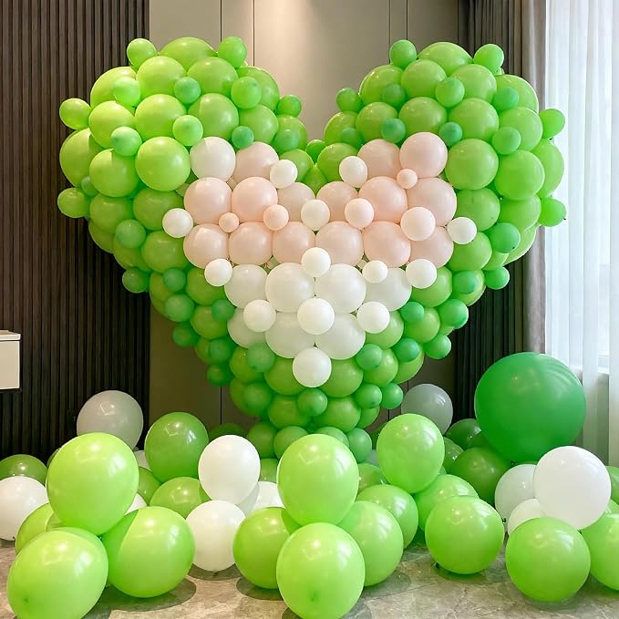 50pcs Lime Green Balloons, 12inch Light Green Latex Balloons Kit | Balloons - Image 4