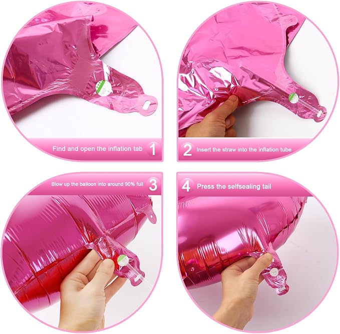 Pink Number 8 Balloon 40 inch, Balloon numbers party supplies, deco photo shoot - Image 3