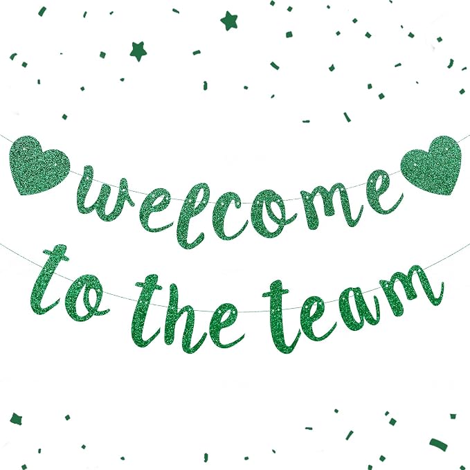 Welcome to the Team Banner Pre-Strung No DIY, Glitter New Employee Welcome by Unknown