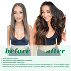 GOO GOO Clip in Hair Extensions Real Human Hair, Remy Human Hair Extensions Clip ins for Women, Natural Human Hair, 24inch 120g 7Pcs, 1B/6/1B Balayage Natural Black to Chestnut Brown