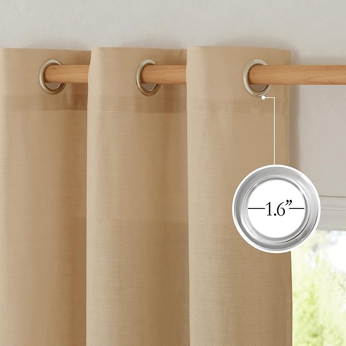 NICETOWN Linen Curtains 96 inches Long - Image 2