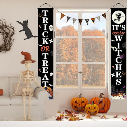 Hanging Halloween Door Decorations, 70-inch Front Door Banner Decor Porch Sign - Image 4