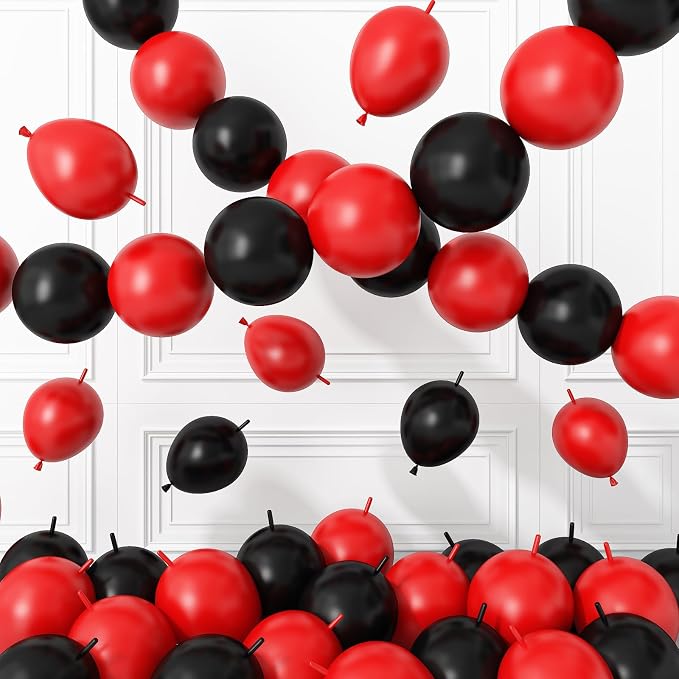 Black Red Link Balloons by BTZO