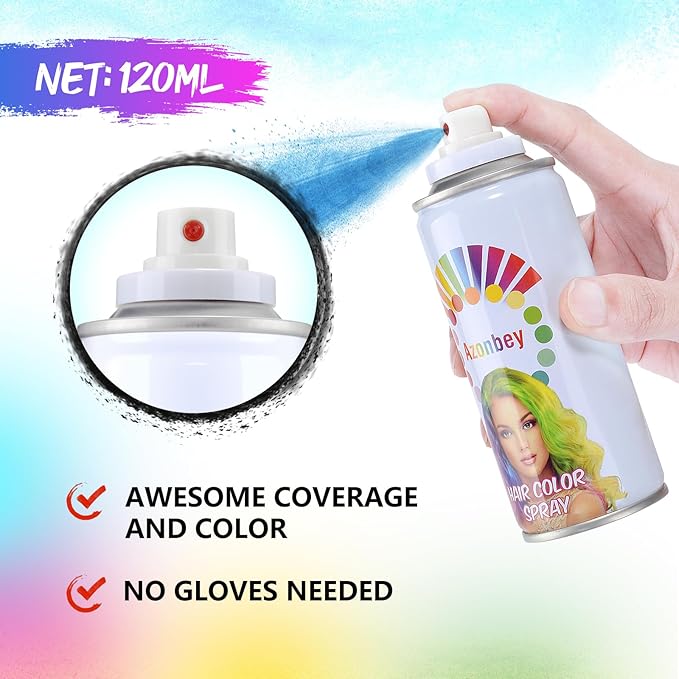 Halloween Hair Spray,Temporary Hair Color Spray for Women Kids Men,Washable Hairspray,Colored Hair Spray,Color Hairspray for Halloween,Party,Cosplay,Christmas Day (#Orange)