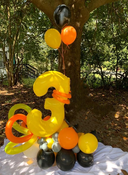 3 Balloon Number 40 Inch Yellow Balloons - Image 2