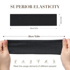 9 Pack Headbands for Women Non Slip - Elastic Cotton Fabric - Sweat Absorption - Soft Cloth Hair Bands for Women's Hair, Stretchy Sports Headbands for Workout Yoga Gym - G