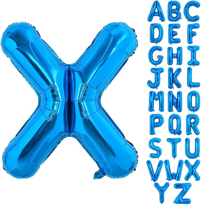TONIFUL 40 Inch Large Blue Letter X Foil Balloons Alphabet Balloons | Giant by TONIFUL