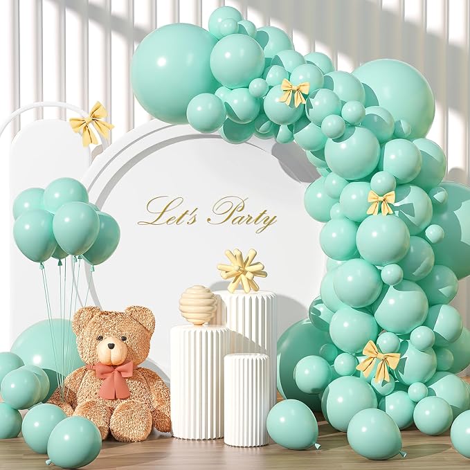 Mint Green Balloons Different Sizes 135pcs 18 12 10 5 Inch Pastel Green Balloon by YISHEBAPA