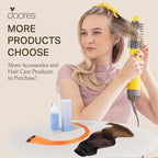 DOORES Human Hair Clip Extensions, Chocolate Brown 12 Inch 80g 7pcs, Real Human Hair, Natural Remy, Silky Straight