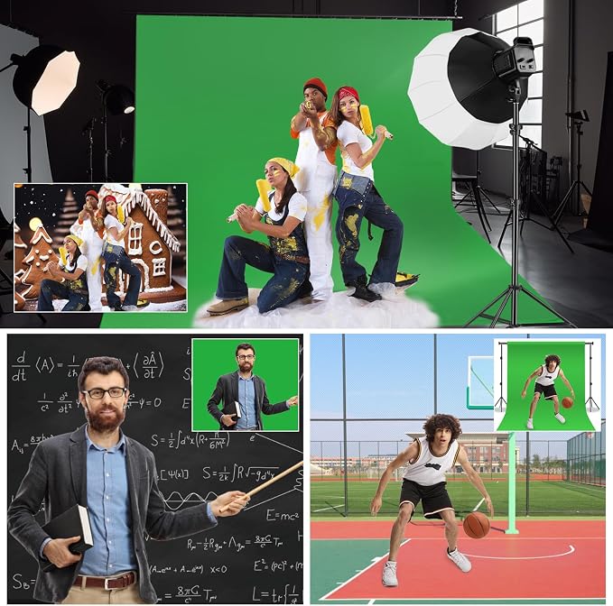 JINSUI Green Screen Backdrop, Large Background Fabric 10x20 ft | Thick - Image 2
