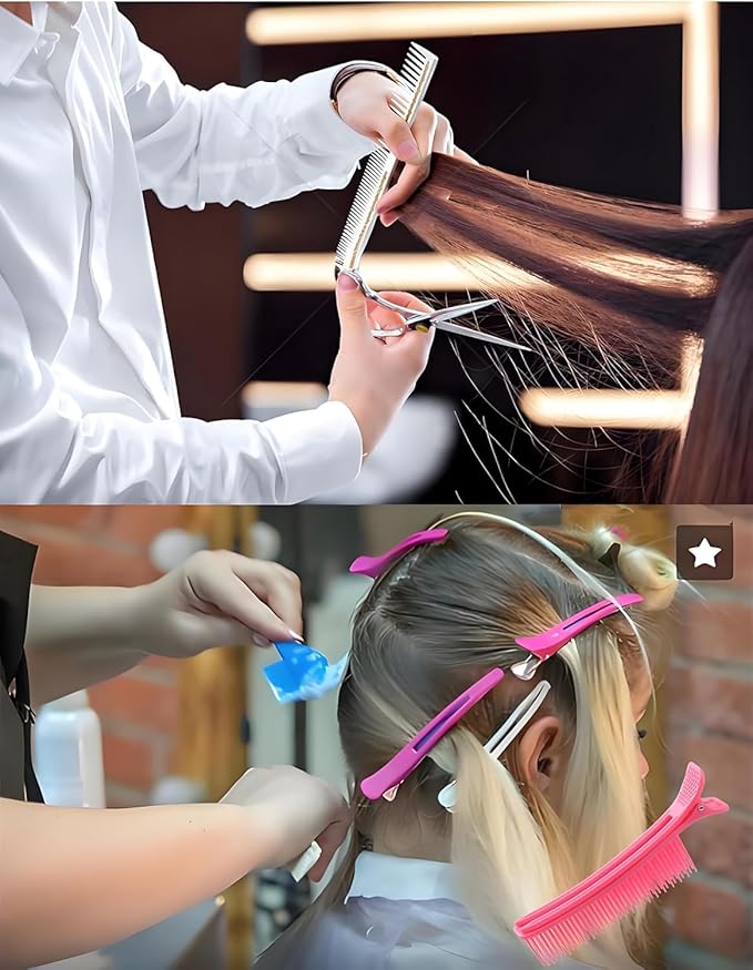 8 pcs Grip Clips for Hair Sectioning Styling, Haircuts Coloring cosmetology supplies hair cutting clips