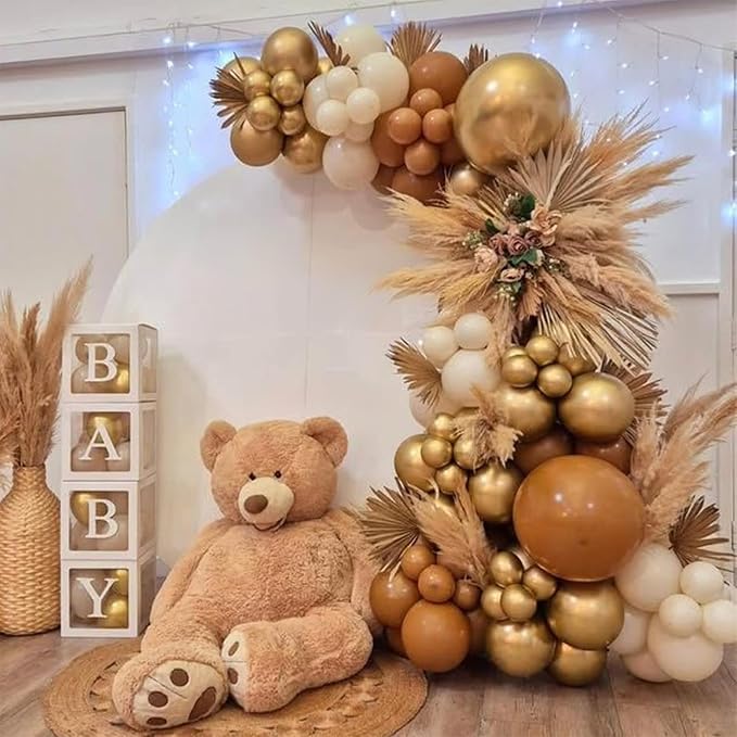 Balloons Brown and Gold, 60 Packs 12 Inch Retro Brown Cream Beige Balloon Sand - Image 4