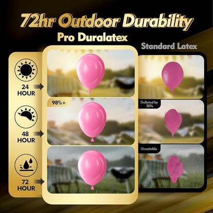 Pro Duralatex Pink Extra-Thick Balloons 100 Pack 12 inch | Pink Balloons - Image 3