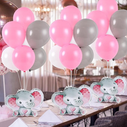 6 Sets Elephant Baby Shower Balloon Stand Kit - Image 2