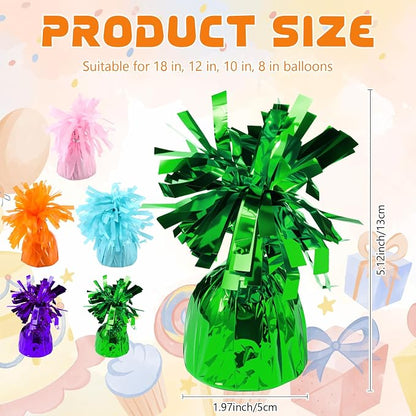6 Pack Green Balloon Weights Metallic Holder Anchors Balloon Holder Weights - Image 2