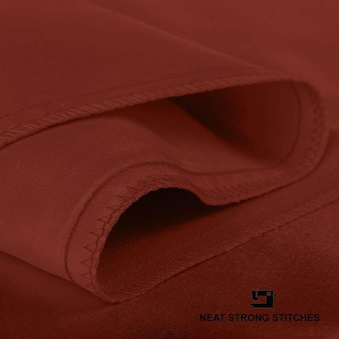 BLISSFORD Satin Pillowcase with Zipper, for Hair and Skin Care, Feels Soft and Cool Like a Silk Pillowcase, Satin Pillow Cases 2 Pack, Slik Pillow Cover, Rust - Standard Size, Set of 2