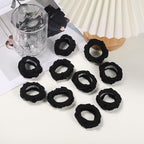 WantGor Hair Ties, Women 10PCS Hair Bands No Damage Elastic Scrunchies Seamless Ponytail Holders Hair Accessories Head Bands for Women's Thick Thin Hair (Black)