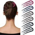 6 PCS French Hair Pins for Women - Large U-Shaped Hair Forks with Internal Teeth, Strong Hold for Thick & Thin Hair, Effortless French Twists, Updos, Buns & Chignons, Hairstyle Accessories