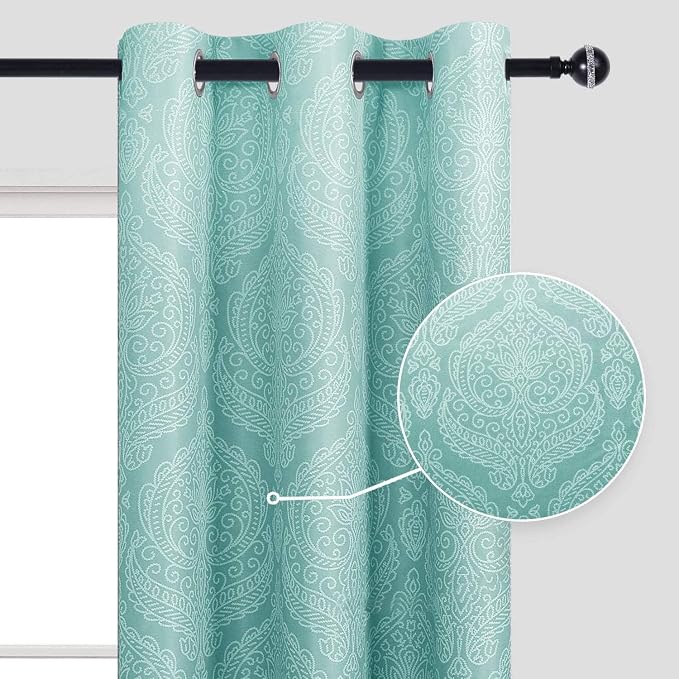 DWCN Teal Ombre Curtains for Bedroom - Image 4