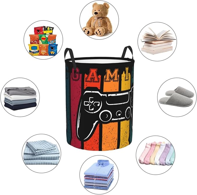Gaming Laundry Hamper Bag With Waterproof Liner - Image 5