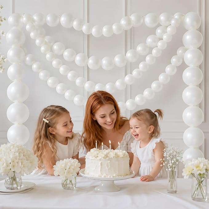 White Linking Balloons - Image 3
