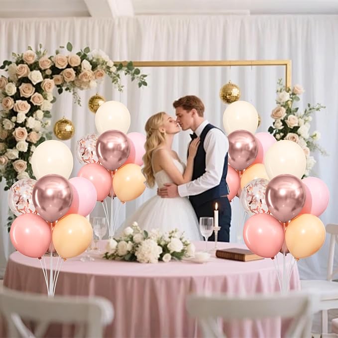 4 Sets Dusty Pink and Rose Gold Balloons Stand - Image 7