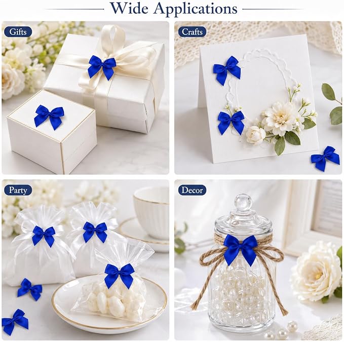 100 Pcs Mini Bows + 100 Glue Dots, - Image 4