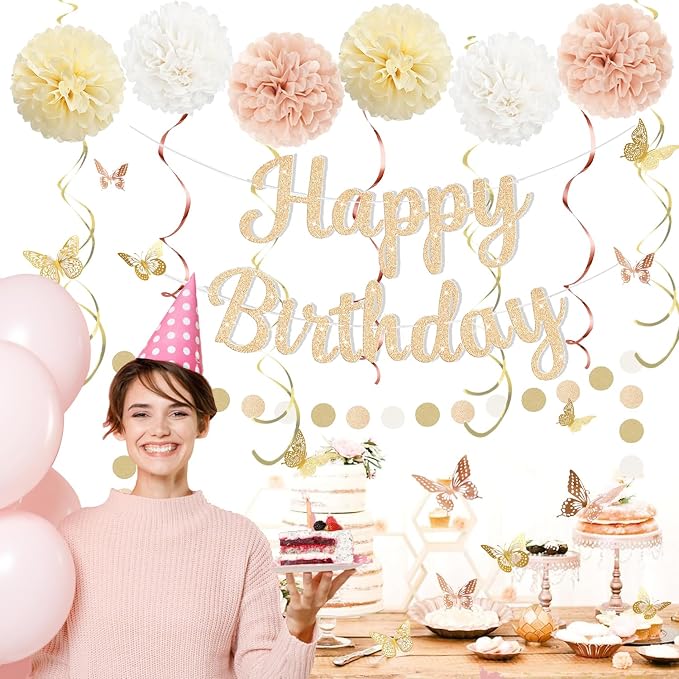 Champagne Gold Birthday Decorations - Image 3