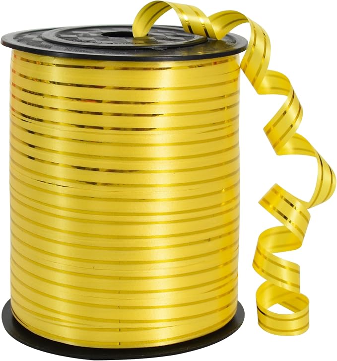 TONIFUL Curling Ribbon-Gold Gold Balloon Curling Ribbons-250 Yards Balloon by TONIFUL