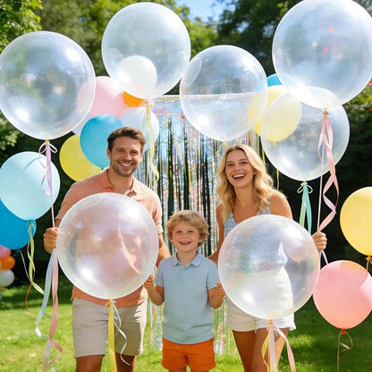 32Pcs Clear Big Balloons 18 Inch, Round Large Latex Party Balloons - Image 7