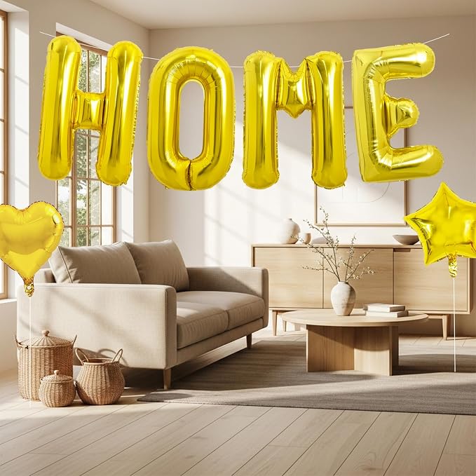 TONIFUL 40 Inch Large Gold Letter HOME Foil Balloons Alphabet Balloons | Giant - Image 5