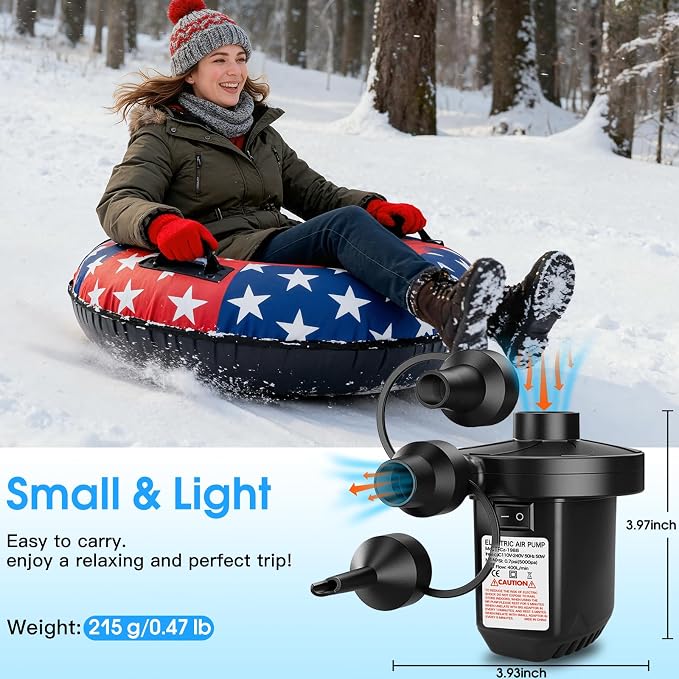 Electric Air Pump for Inflatable, Portable Air Mattress Pump, Quick Fill - Image 4
