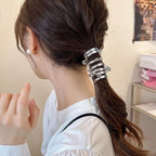 3PCS Rose Bead Spiral Hair Ties, 2 Styles Phone Cord Ponytail Holders for Women, Elegant Rubber Hair Coils, Stylish Hair Accessories for Party, Daily Use