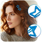 64 Pcs Metal Snap Hair Clips for Women,Small Snap Barrettes for Women Girls Thick Fine Hair (Dark blue)