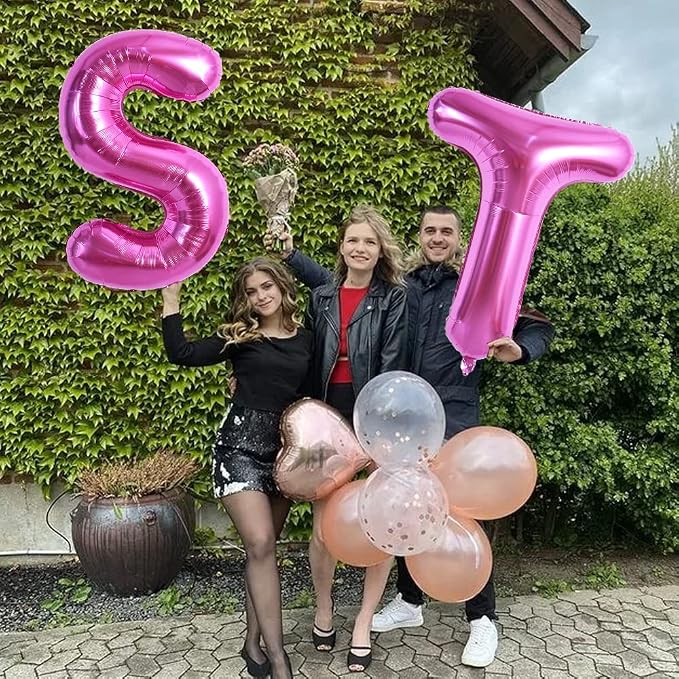 TONIFUL 40 Inch Large Rose Red Letter S Balloons - Image 5