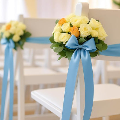 30Yards 1 1/2In Sky Blue Ribbon - Image 4