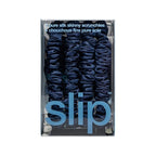 slip Skinny Scrunchies: Anti-Crease, Anti-Breakage Slipsilk™ Design Protects Delicate Hair | Includes 4 Pure Silk Scrunchies: Navy