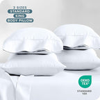 Bare Home Microfiber Bulk Pillow Cases - Standard/Queen Size Set of 4 - Cooling Pillowcases - Double Brushed - White Pillowcases 4 Pack - Easy Care (Standard - 4 Pack, White)