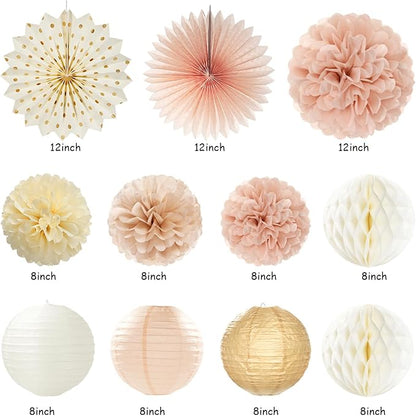 Champagne-Gold Beige Fall Boho Birthday Party-Decorations - Image 2