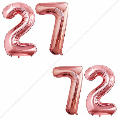 Number 27 Balloons for 27th Birthday Party Decorations, 42 Inch Jumbo Foil by GOER