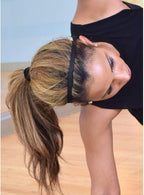 Sweaty Bands Womens Girls Headband - Non-Slip Velvet-Lined Exercise Hairband - Rock Solid Black 3/8-Inch