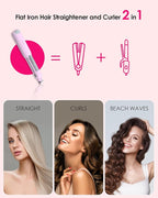 NOVUS Flat Iron Fast Heating Ceramic Hair Straightener Irons with 1.4" Wide Floating Board Adjustable Temperature alisador de Cabello Negative Ions Straightener