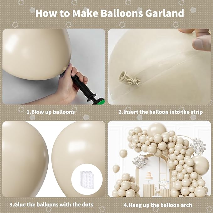White Sand Balloons Arch Kit - Image 4