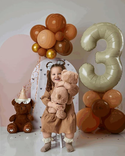 1 Balloon - Cream Birthday Number Balloons, 40 Inch Decorations Men Women | - Image 4