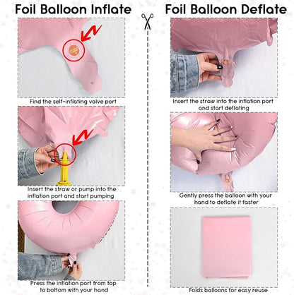 Number 15 Balloon Pastel Pink, Giant Number 1 & 5 Helium Foil Balloon - Image 9