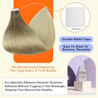 Full Shine Tape in Hair Extensions Color 3/8/613 Dark Root Ombre Blonde 22 Inch Invisible Tape Ins Human Hair Extensions 20PCS 50grams for Party