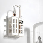2 Set Hair Tool Organizer Wall Mount, Hanging Bathroom Hair Tool Organizer for Curling Iron, Flat Iron, Straightener and Hair Dryer Bathroom Storage and Organizer